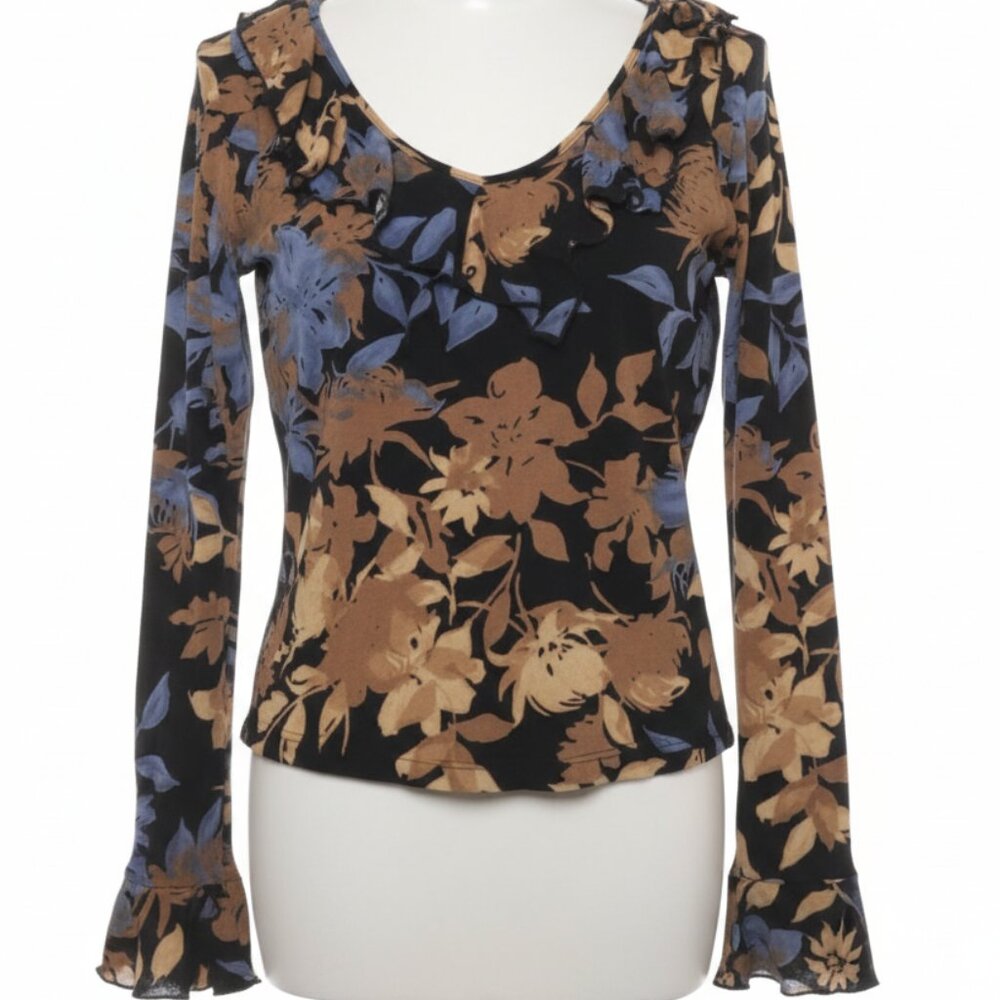 R Wear Rampage Top Blouse Whimsigoth Floral Fairycore Large Y2K